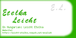 etelka leicht business card